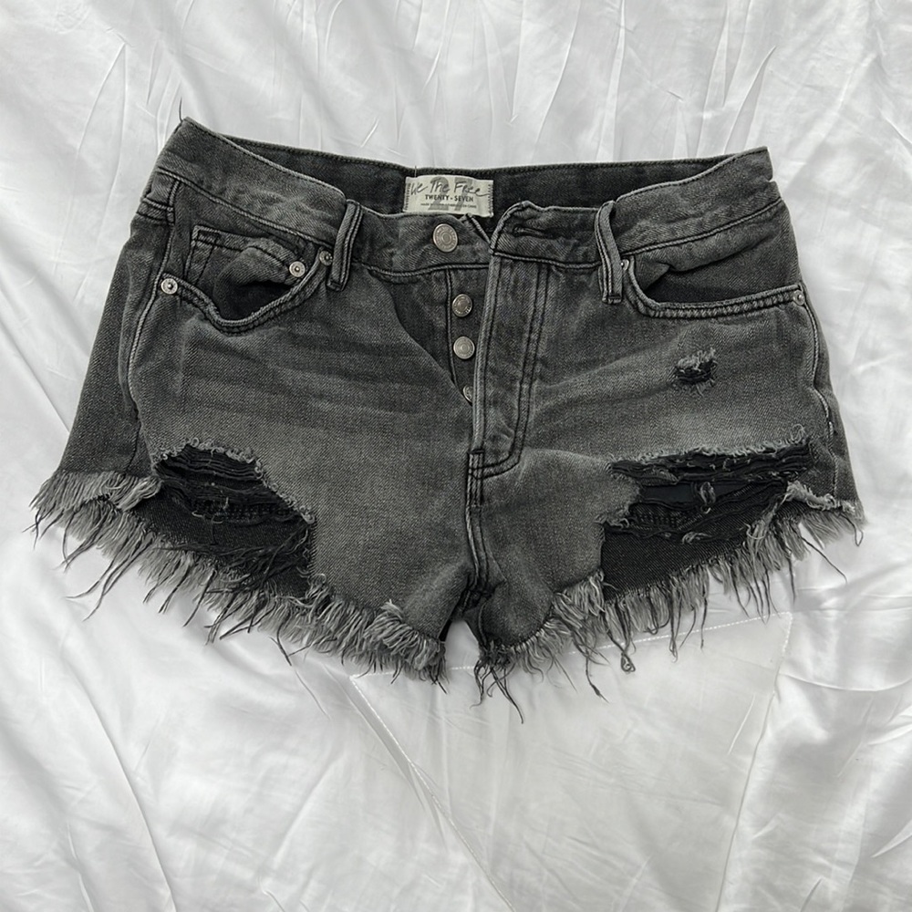 Free People Loving Good Vibes Denim Shorts